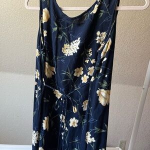 Vintage Floral Navy Dress